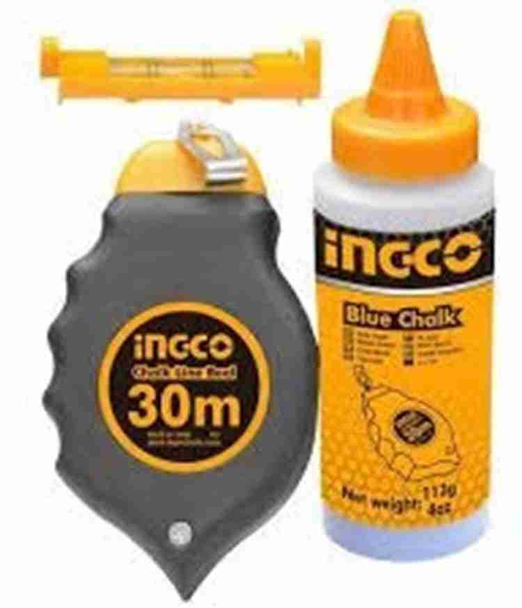 INGCO Industrial Chalk Line Reel Set 30Metre with 113G Blue Bottle