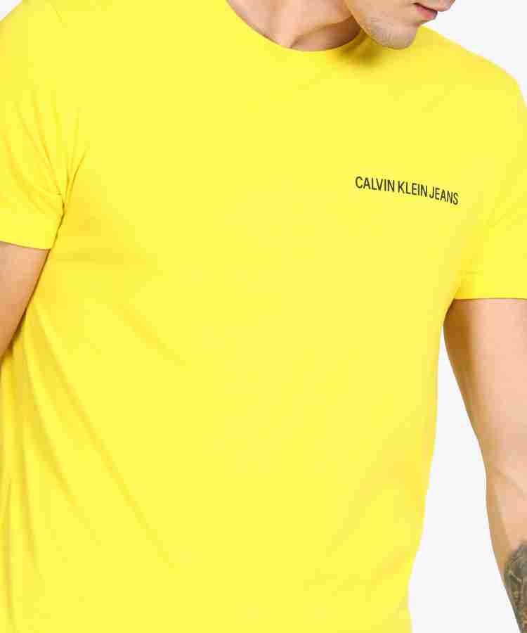 Calvin klein yellow outlet shirt