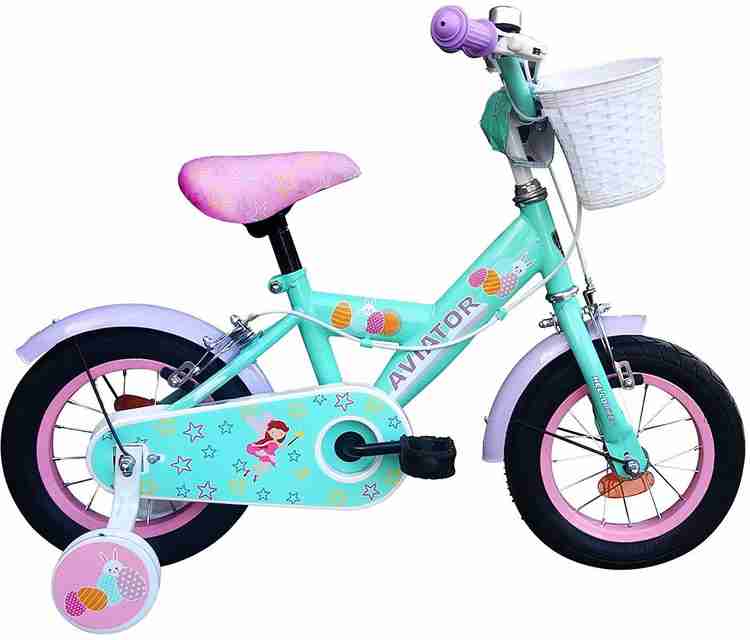 Hellobikes Kids Girls green Cycle Bicycle for 2 5 Years with 8