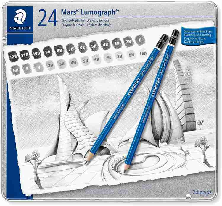 STAEDTLER Mars Lumograph Artist Pencil Set (100 G24) - Pack  of 24 Pencil 