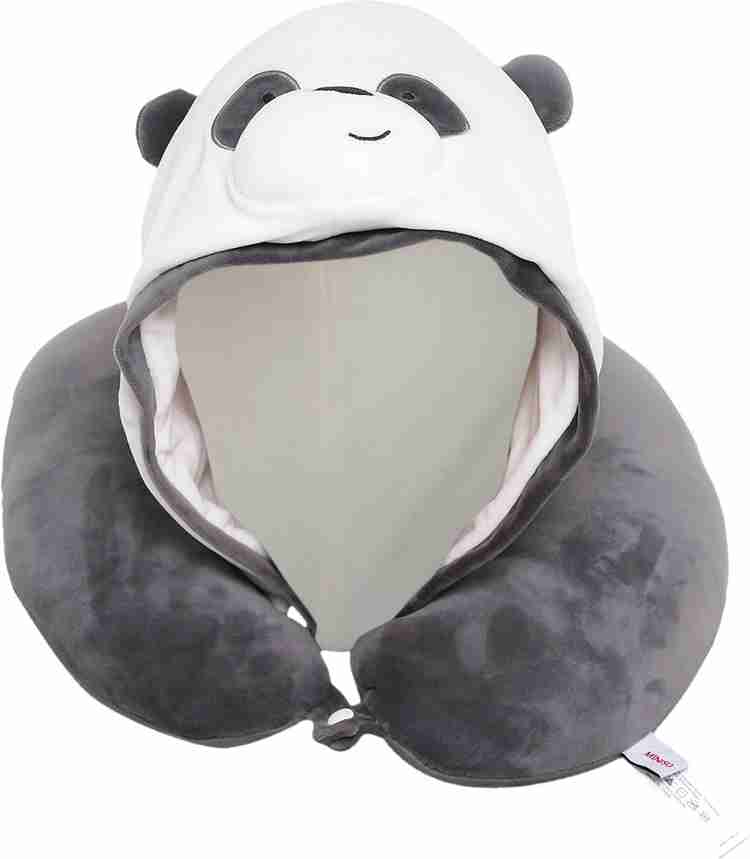 MINISO We Bear Bears U shaped Pillow with Hood Panda Neck Pillow Black White Price in India Flipkart
