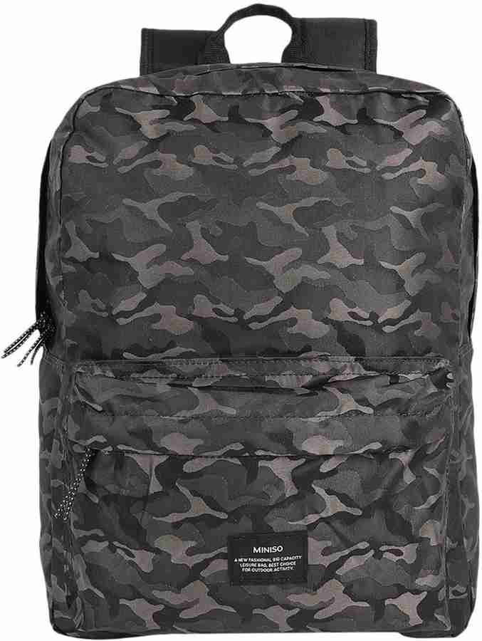 MINISO Camouflage Canvas Backpack 5 L Laptop Backpack Green