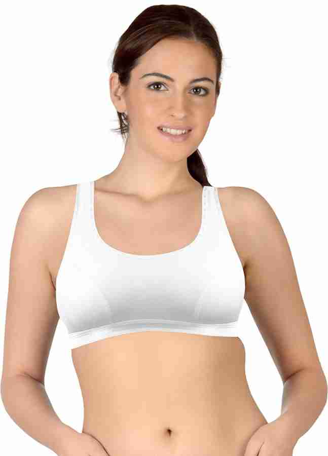 COMFORT LAYER Performance No-Bounce™ Shockproof Quick Dry Padded Sports Bra  - Solid White - 8 Women Sports Non Padded Bra - Buy COMFORT LAYER  Performance No-Bounce™ Shockproof Quick Dry Padded Sports Bra 