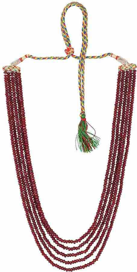 SWAMAV Five layered Crystal mala for dulha Crystal Dori Layered