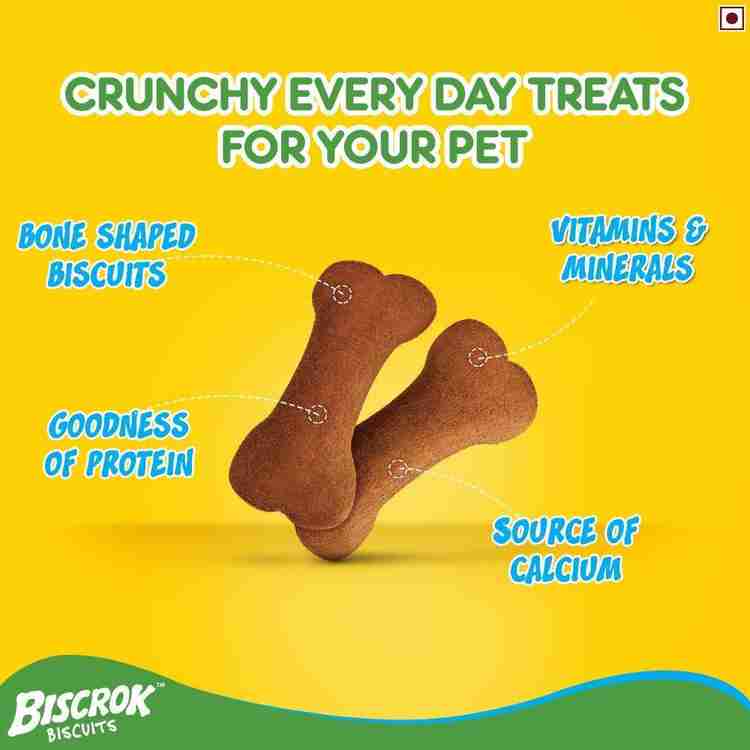 PEDIGREE Dog Adult Biscuits Biscrok Treats 500g Pack of 4PCS