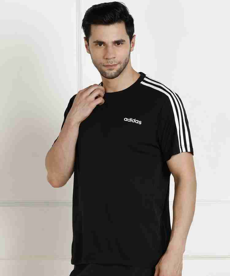ADIDAS Self Design Men Round Neck Black T Shirt Buy ADIDAS Self Design Men Round Neck Black T Shirt Online at Best Prices in India Flipkart