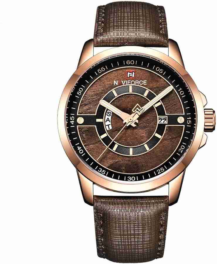 NAVIFORCE NF 9151 RGBDBN NF 9151 Classic Formal Leather Strap