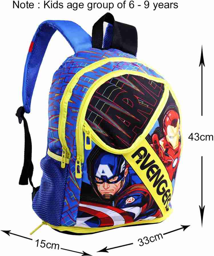 Flipkart Avengers Bag with Lunch Box Compartment Primary 1st 4th Std School Bag School Bag