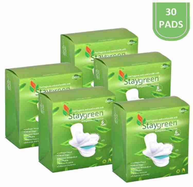 staygreen Biodegradable organic cotton Sanitary Pads Napkins for