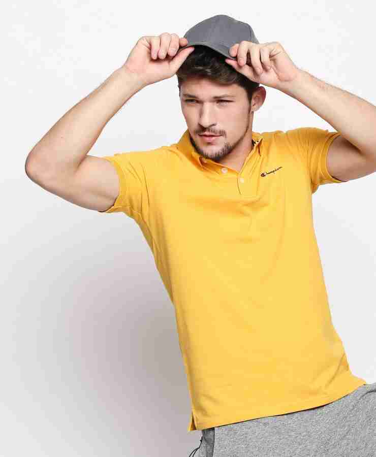 Yellow champion cheap shirt men