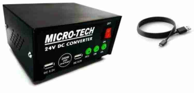 Electrify 24v Converter USB 200 Watt 24v DC to 220v AC Converter for  Multiple Applications Worldwide Adaptor BLACK - Price in India
