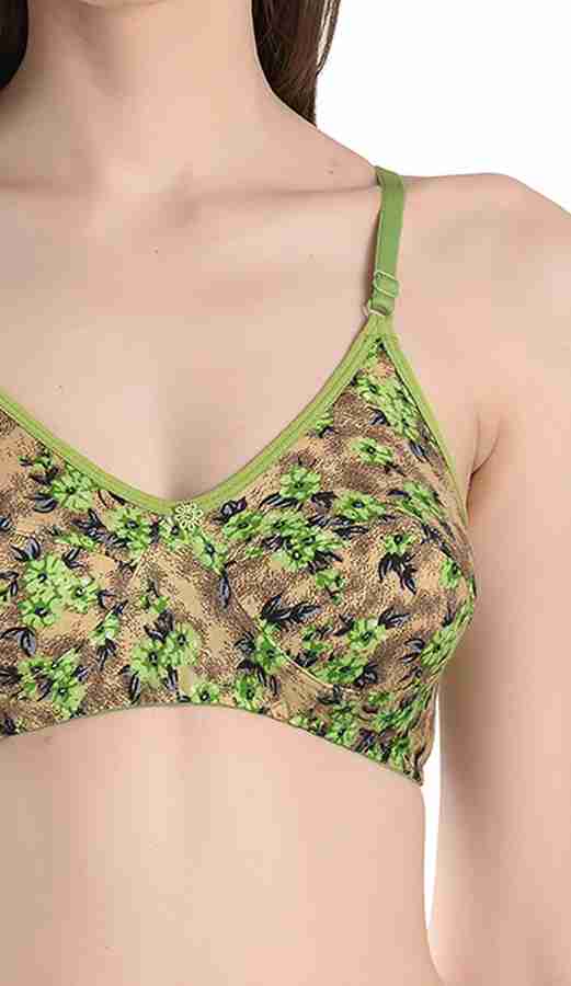 StyFun Women Cotton Blend Floral Print Padded Non-Wired Bra Panty Set Full  Coverage Lingerie Set Multicolor See Main Image to Check How Many Sets You