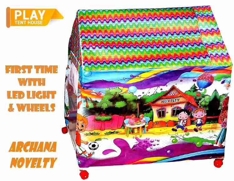 Archana Novelty Garden Play tent House with Wheels and LED light