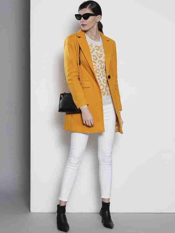 Dorothy perkins mustard coat clearance