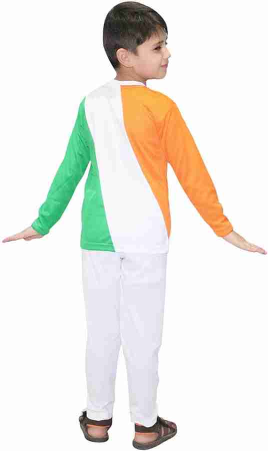 KAKU FANCY DRESSES Tricolor Tshirt Costume for Independence Day