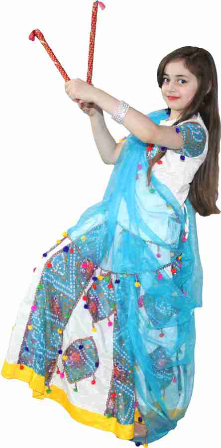 KAKU FANCY DRESSES Navratri Garba Dance Costume for Girls