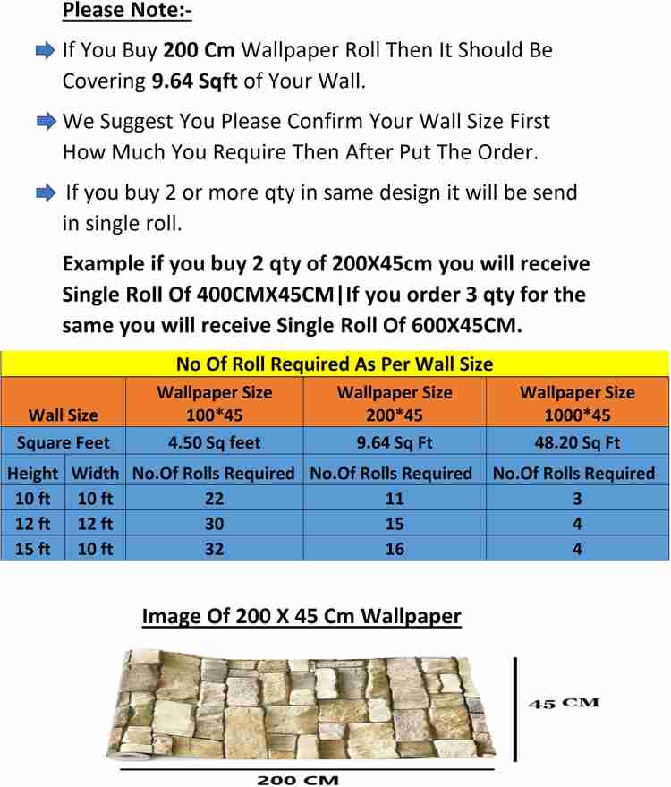 200 x 45 hot sale cm in square feet