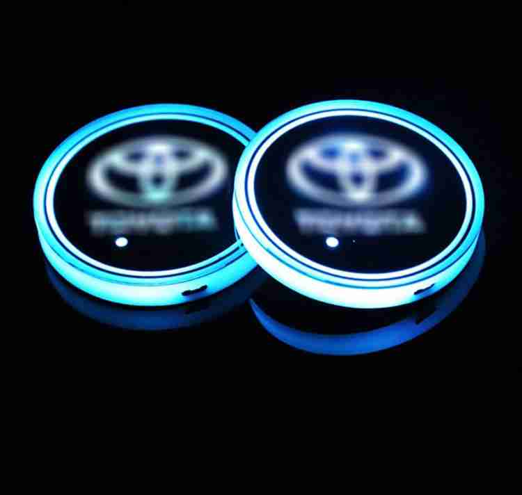 Led car logo cup holder deals lights