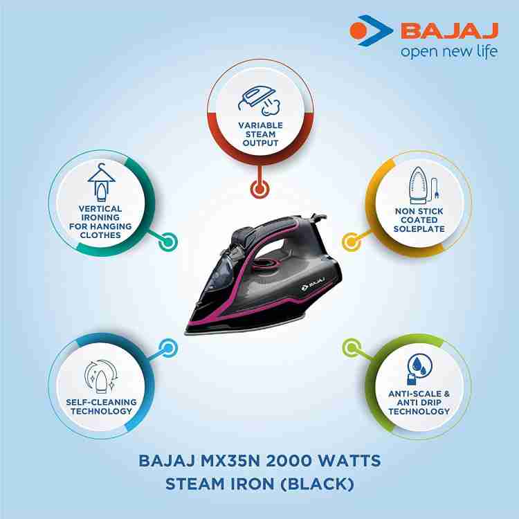 Bajaj steam iron deals 2000w