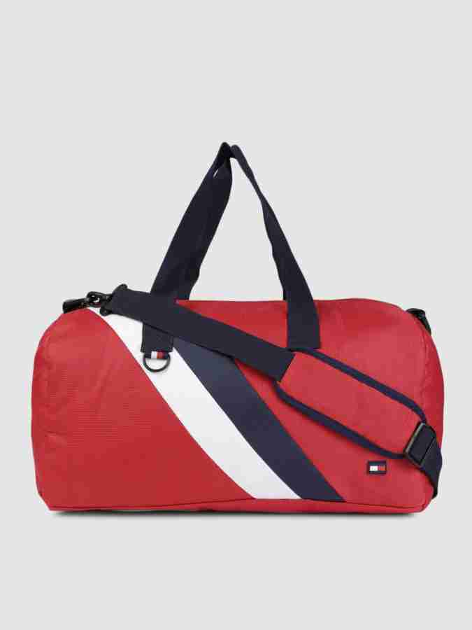 Tommy hilfiger deals red duffle bag