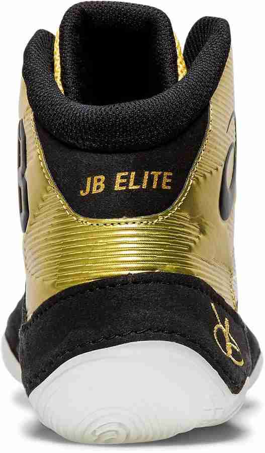 Asics jb elite 2025 black and gold