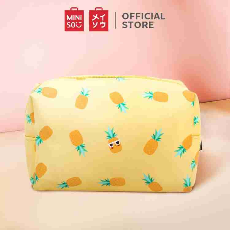 MINISO Cute Fruit Rectangle Cosmetic Bag Waterproof Makeup Bags for Girls Mix Pattern Pineapple Cosmetic Bag Yellow Price in India Flipkart