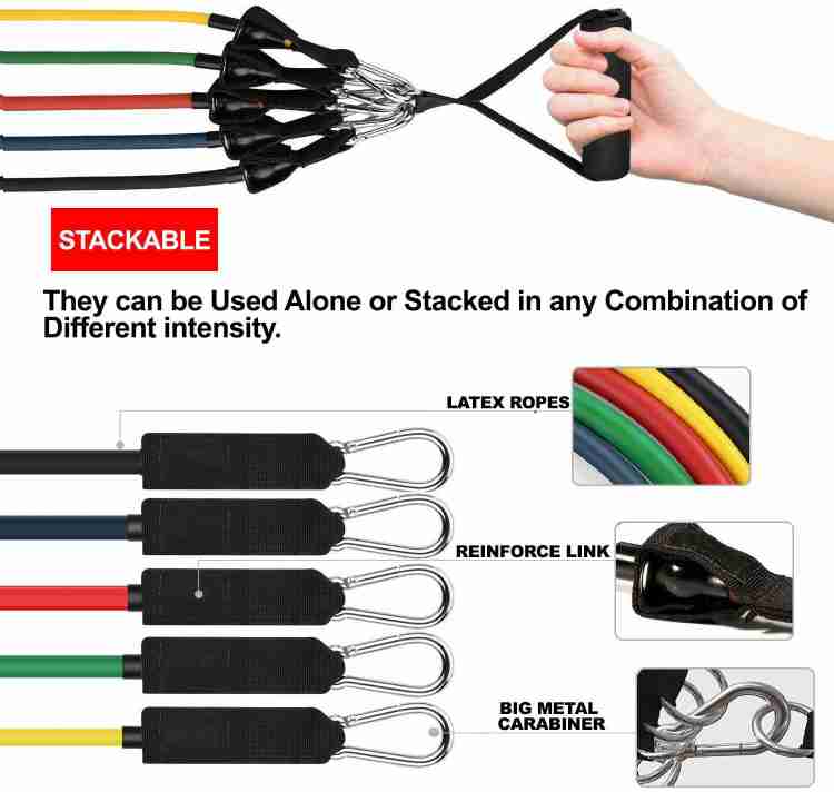 FITSY 18PCS Resistance Bands Set for Exercise Resistance Tube Buy FITSY 18PCS Resistance Bands Set for Exercise Resistance Tube Online at Best Prices in India Sports Fitness Flipkart