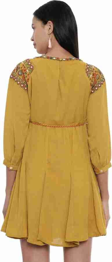 chumbak Women Fit and Flare Yellow Dress Buy chumbak Women Fit and Flare Yellow Dress Online at Best Prices in India Flipkart