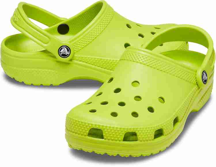 Lime green crocs sales