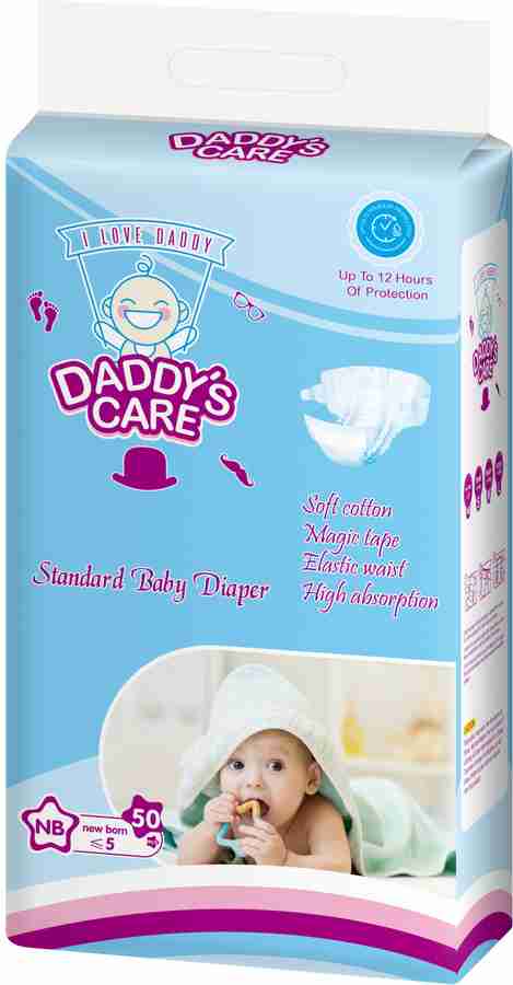 New Born Buy 50 Daddy s Care Tape Diapers for babies weighing