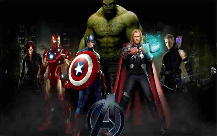 The Marvel Avengers Wall Poster For Room With Gloss Lamination M87