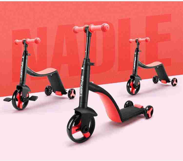 HSR 3 in 1 Convertible Tricycle Balance Bike Kick Scooter for