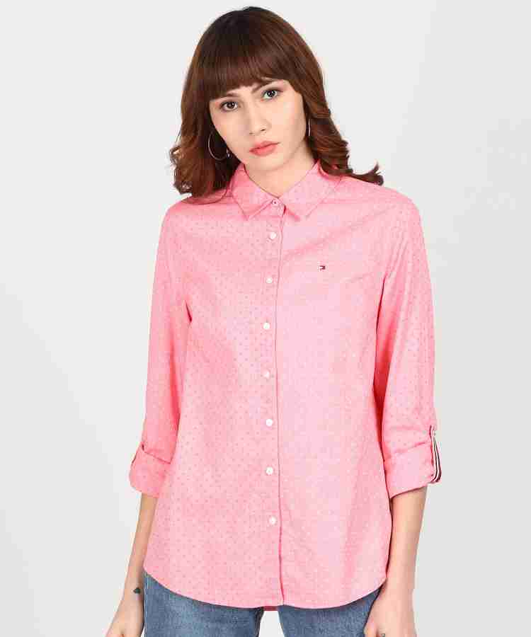 pink tommy hilfiger shirt womens
