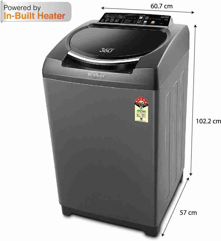 whirlpool washing machine 7.5 kg fully automatic with heater