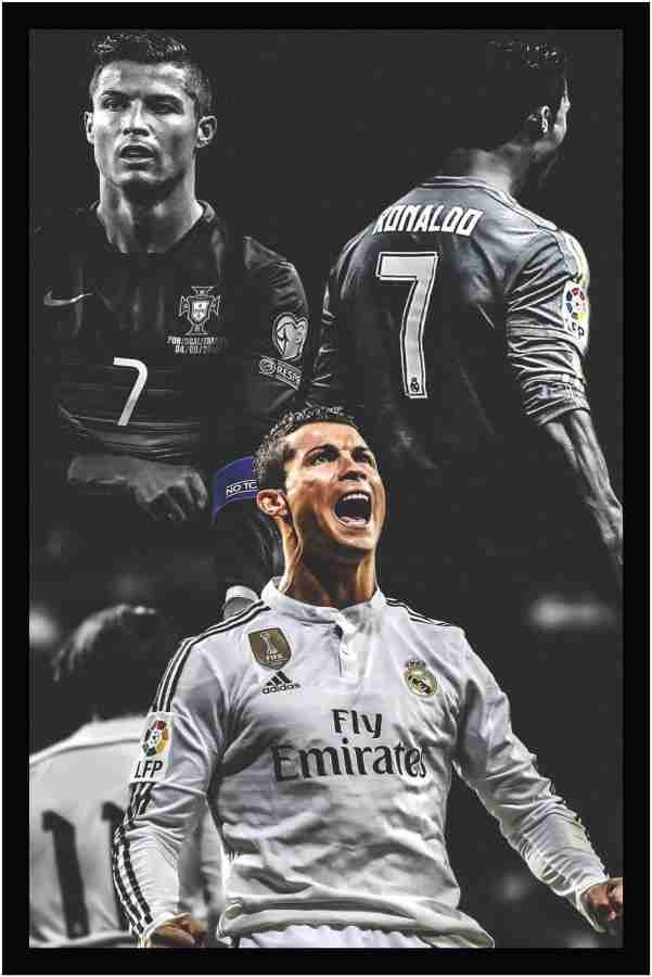 Cristiano Ronaldo Poster with Frame F-29 Paper Print