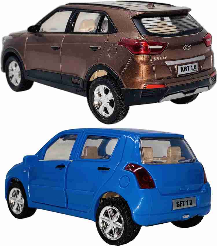 Giftary Pack of 2 Small Size Indian Plastic Made Toy Cars With