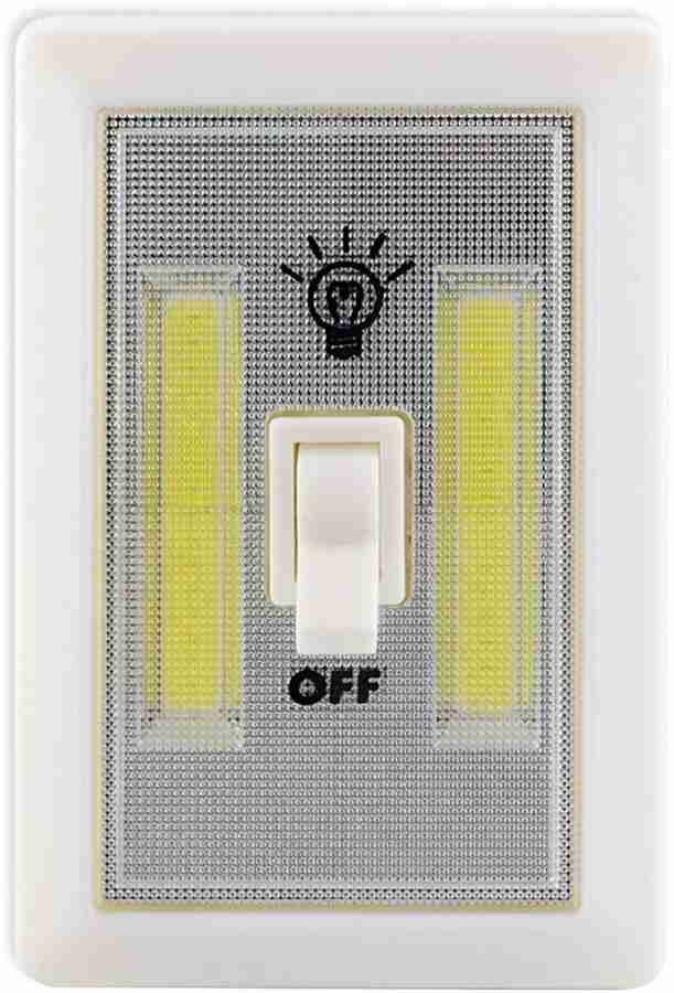 GETHOME Wireless LED Light Switch, Battery Operated,100 Lumens, Manual  On/Off Toggle Switch, Portable Light Switch, Wireless, Easy to Use Stick-On LED  Lights, No Wiring Needed(White) (Pack of 2) 2 hrs Flood Lamp Emergency Light  Price in India