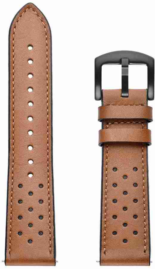 22mm leather watch deals strap