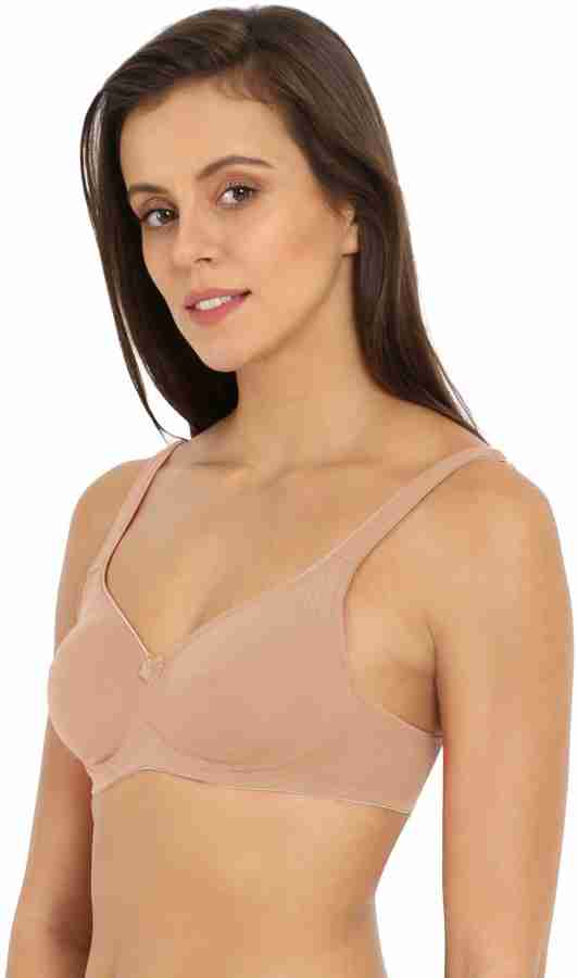 Jockey 1855 Women's Under-Wired Non-Padded Soft Touch Microfiber Elastane  Full Coverage Minimizer Bra with Broad Wings_Black_38DD