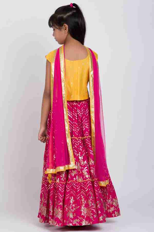 BIBA Girls Lehenga Choli Ethnic Wear Printed Lehenga Choli and