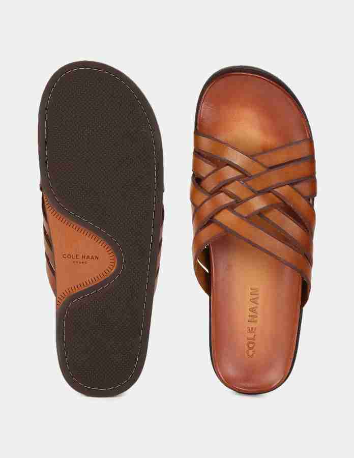cole haan brown leather sandals