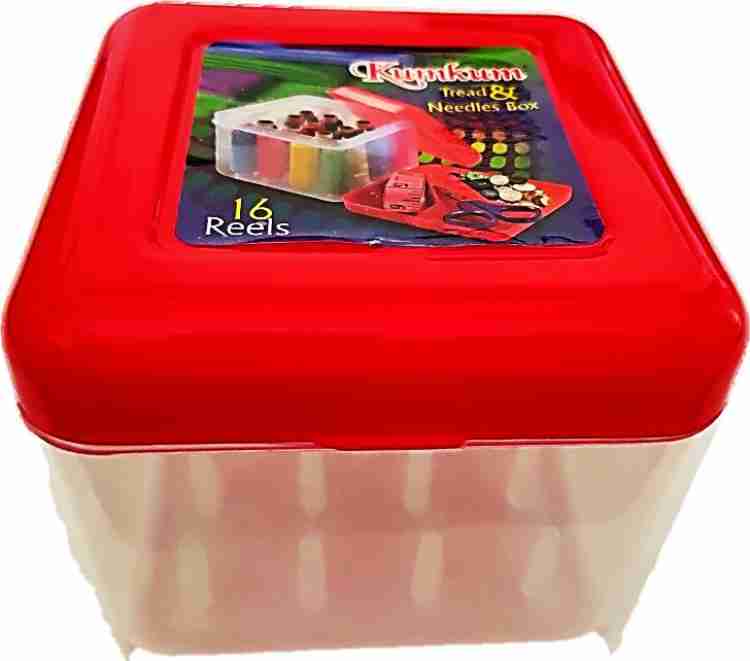 Buy RJ Rojeno Empty Sewing Kit Set Box Needle Thread Reel Plastic Box  Organizer Multi Color(36 pins) Online at desertcartINDIA