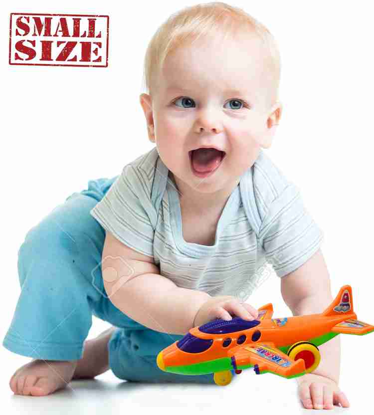 Miniature Mart Small Size Plastic Made Miniature Basic Push Go Friction Plan Toys For Small Babies With Lights Sound Mini Size Toys for Kid Plane For Boys Children Toy