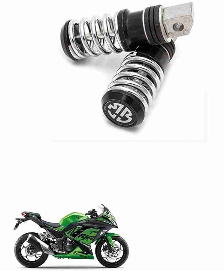 GLITO Spring Coiled Foot Rest Black For Kawasaki Ninja 300 Foot