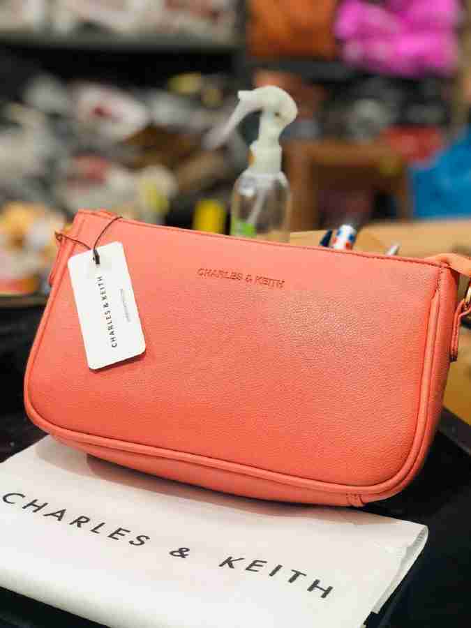 Charles and keith orange bag hot sale