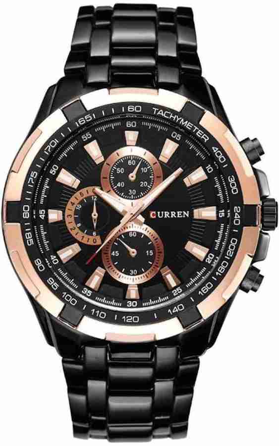 Curren Analog Watch For Men Buy Curren Analog Watch For Men Curren 8023 Black Gold Analog Watch For Men Online at Best Prices in India Flipkart