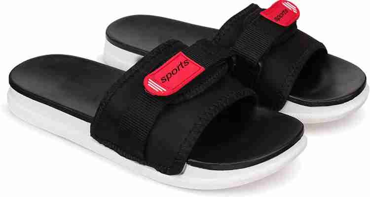 Boys black online slippers