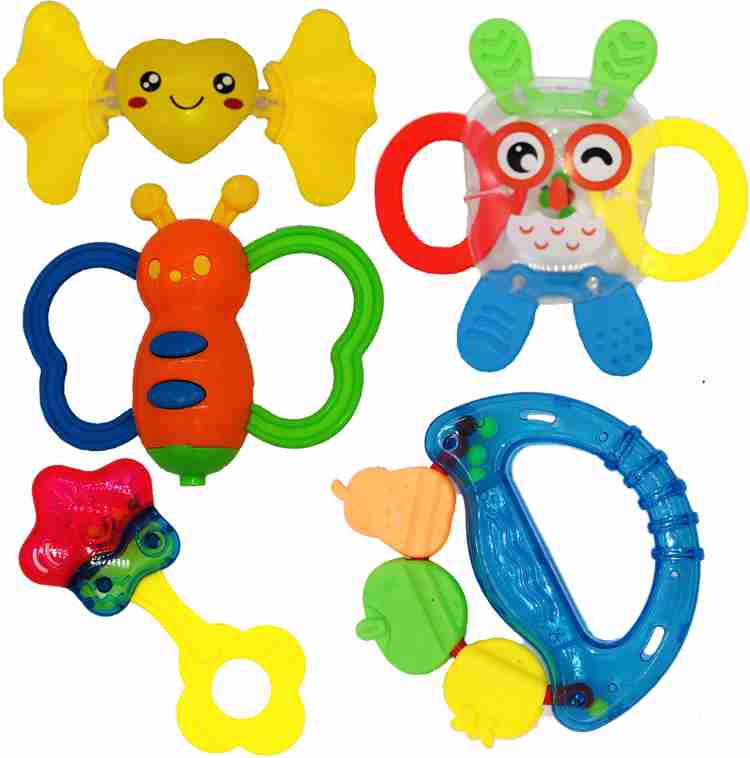 Toyify Pack Of 5 Infant Rattles Teethers Toy Set For Small