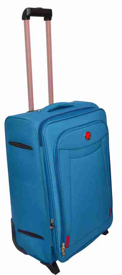 Emblem Trolley Bag Suitcase attachi bag Expandable Cabin Suitcase 2 Wheels 20 inch Teal Blue Price in India Flipkart