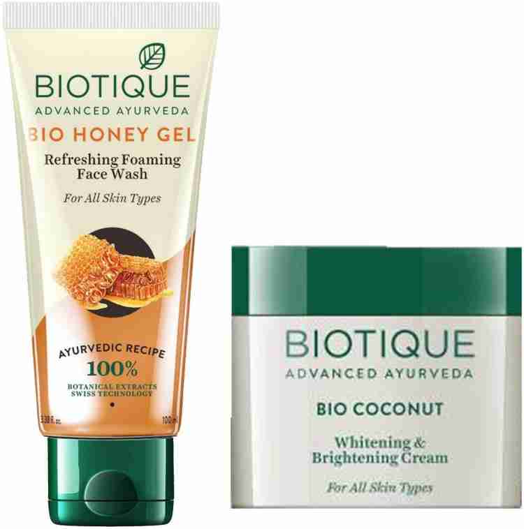 BIOTIQUE EverGreen Skin Care Pack Bio Honey Gel Face Wash100ml